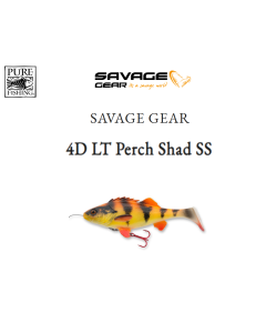 PURE FISHING SAVAGE GEAR 4D LT Perch Shad SS 8 inch