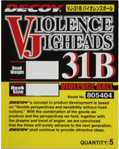 DECOY VIOLENCE JIGHEADS VJ-31B 1/32oz #2